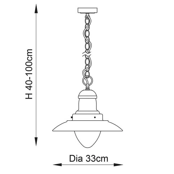 Metalowa wisząca lampa Mendip 60799 na łańcuchu kapelusz satynowy nikiel