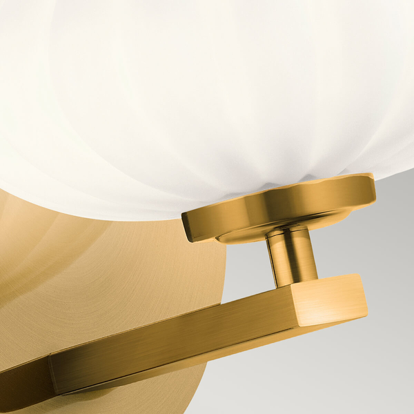 Szklana lampa ścienna Pim QN-PIM1-FXG do sypialni IP44 biała złota