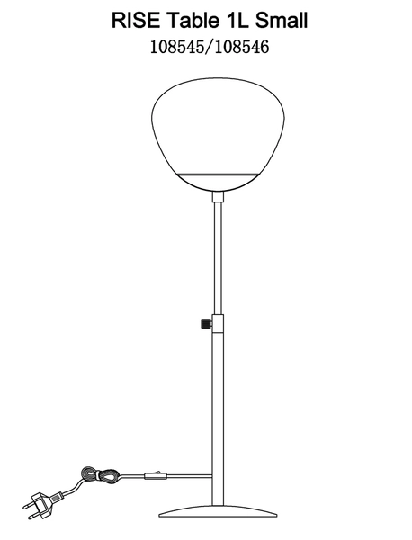 Lampka na biurko Rise 108545 Markslojd metalowa szklana czarna biała