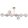 Modernistyczna lampa sufitowa DORADO LP-002/8P Light Prestige loftowa oprawa metalowy plafon molekuły złote białe