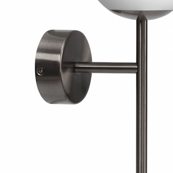 Sypialniany kinkiet ścienny MIJA 21086120 Kaspa kulisty biały tytan