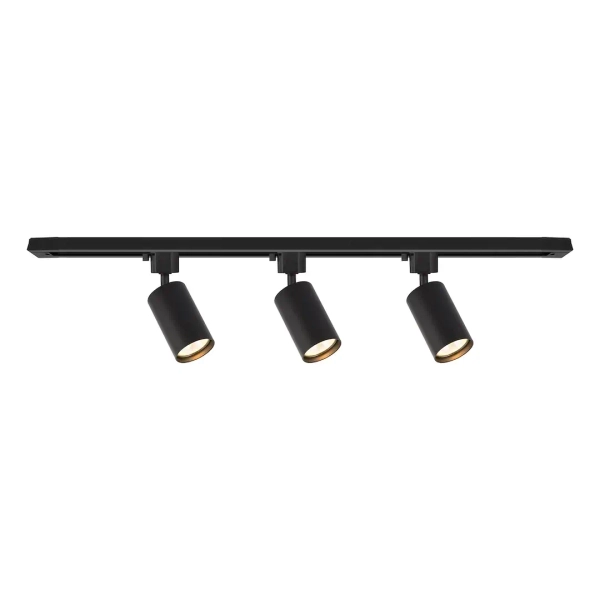 Potrójna sufitowa lampa 1m Tiger Track ML2126 na listwie reflektorki czarny