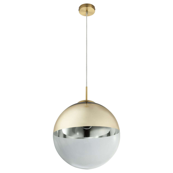 LAMPA wisząca VARUS 15858 Globo szklana OPRAWA zwis kula ball złota przezroczysta