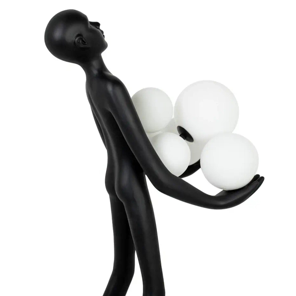 Designerska lampa stojąca HUMAN MSE1501100514 człowiek kule białe czarne