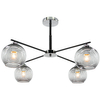 LAMPA sufitowa 1859/4 8C BL Elem loftowa OPRAWA metalowe pręty chrom czarne