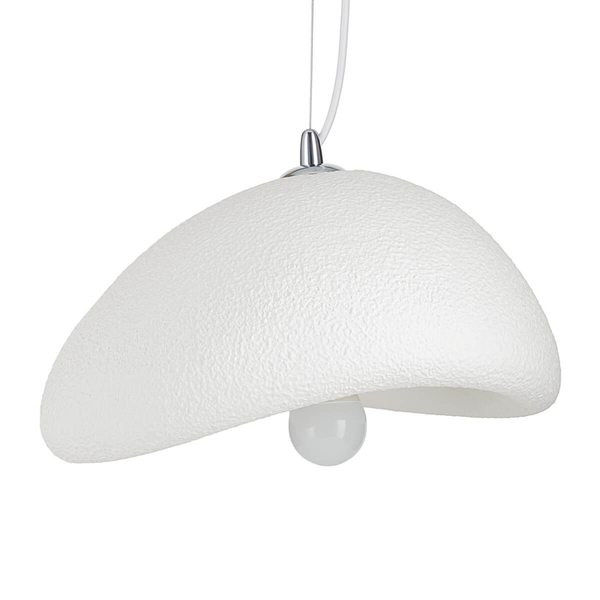 Zwisowa lampa jadalniana Stone DN426-300 kamień metalowa biała