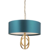 Zwisowa lampa abażurowa L&-195220 Light& morska złoto przecierane
