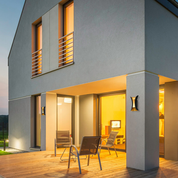Ścienna lampa ogrodowa Dante LED 10W 4000K outdoor czarna złota