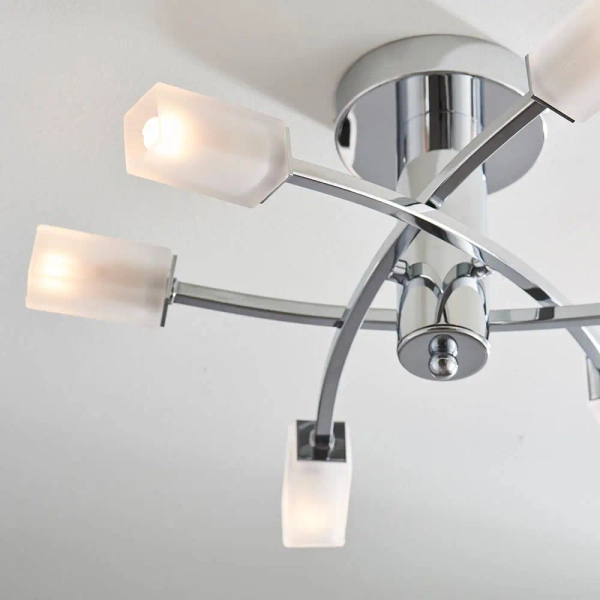 Metalowa lampa sufitowa Havana 146-6CH chrom przezroczysty