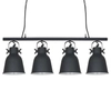 Wisząca LAMPA industrialna LAVARE MD-HN82608-4-BK+WH Italux metalowa OPRAWA loftowy ZWIS reflektorki na listwie grafitowe białe