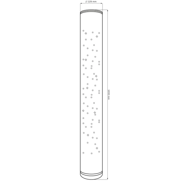 Lampa podłogowa z pilotem Stella 325341 Polux RGB słupek biała