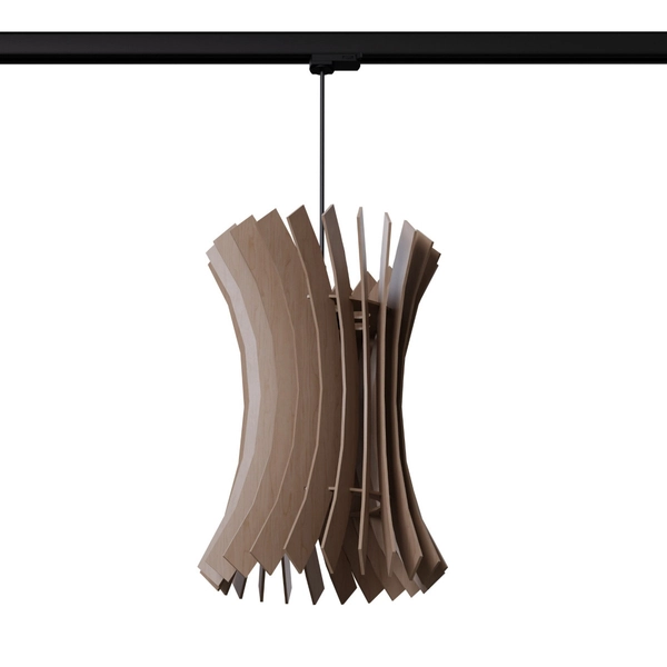Lampa wisząca trójfazowa do systemu szynowego ORIANA MYL.00486 drewniana