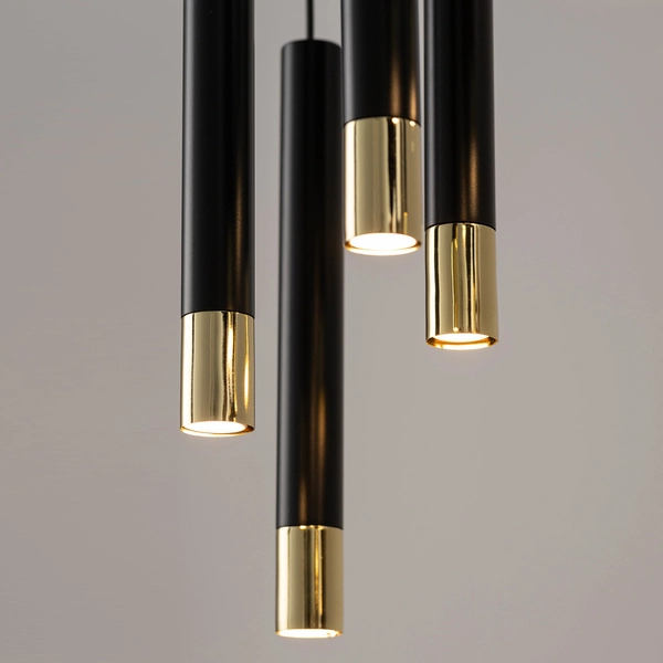 Jadalniana lampa wisząca Sopel Grand 33396 nad stół czarna złota