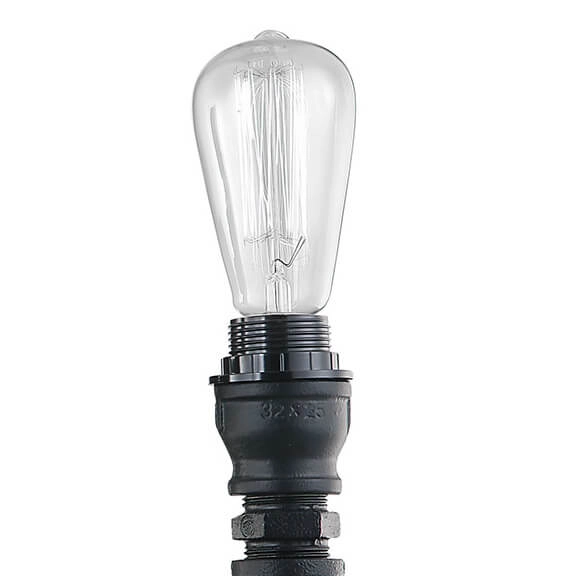 Industrialna lampa ścienna Pareto retro kinkiet czarny