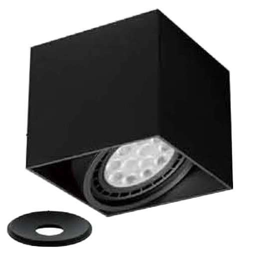 Sufitowa LAMPA downlight Cardi I Nero + Ufo Nero Orlicki Design metalowa OPRAWA kostka czarna