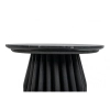 Drewniany stolik kawowy LEVANTE MM001501100336 czarny dekor marmuru 50cm
