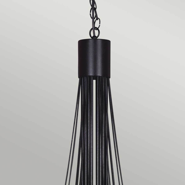 Świecznikowy żyrandol Carisbrooke CB18-BLACK Elstead metalowy czarny