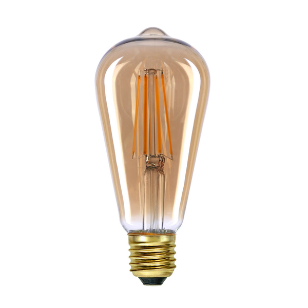 Klimatyczna żarówka 757-ST64-3DM-AMB Italux LED E27 6W 520lm 2200K bursztynowa