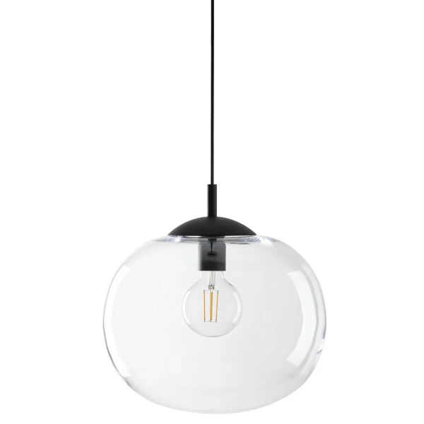 Sypialniana lampa wisząca VIBE 4818 kulista czarny przezroczysty