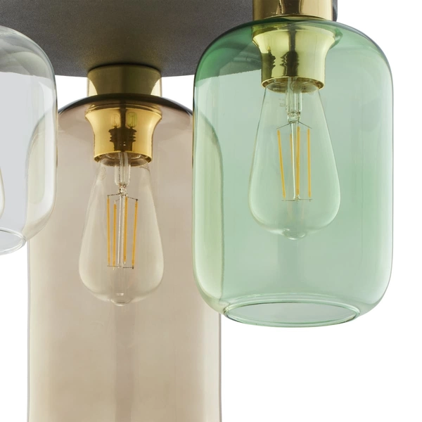 Sufitowa lampa loftowa Marco 3318 TK Lighting okrągła szklana czarna