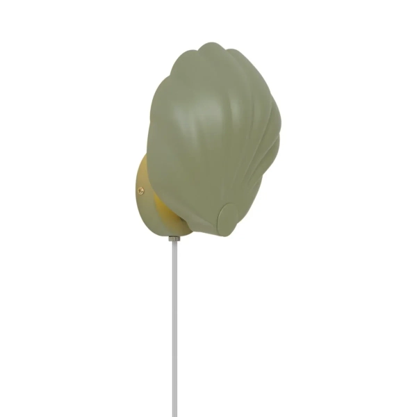 Sypialniany kinkiet ścienny Konchi 2312901023 muszelka zielony