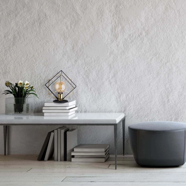 Industrialna lampka nocna klatka Alambre 5450 TK Lighting czarna złota