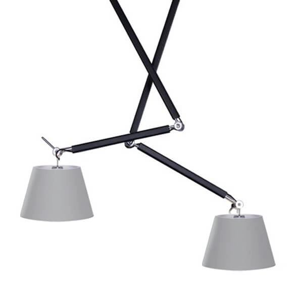 Regulowana lampa wisząca Zyta AZ1846+2xAZ2601 Azzardo czarna szara