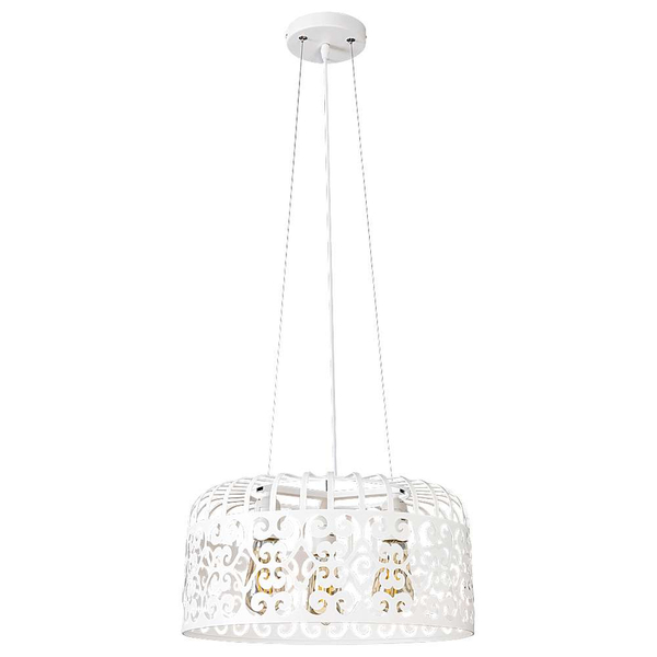 LAMPA wisząca ALESSANDRA 2163 Rabalux ażurowa OPRAWA metalowy zwis vintage biały