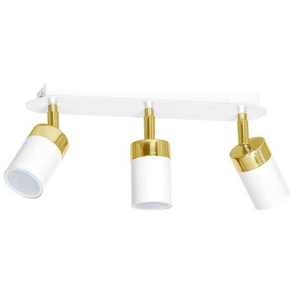 Regulowana LAMPA sufitowa JOKER MLP6130 Milagro metalowa OPRAWA plafon reflektorowy biały złoty