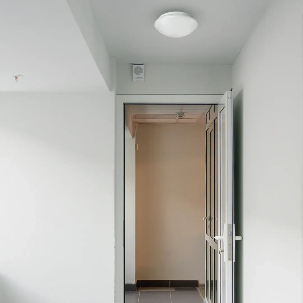 Minimalistyczny plafon sufitowy FURY EKP1301 owalny do salonu biały