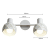 Spot LAMPA sufitowa REUS LP-8069/2WS WH Light Prestige metalowa OPRAWA regulowane reflektorki białe