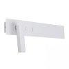 Hotelowa ścienna lampa H52 LED 3W+10W 3000K do sypialni nad stolik biały