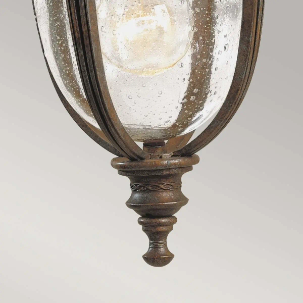 Ogrodowa LAMPA ścienna English FE-EB2-S-BRB Elstead FEISS elewacyjna OPRAWA zewnętrzna klasyczna outdoor IP44 brąz przezroczysta