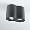 LAMPA sufitowa HADAR R2 313164 Polux metalowa OPRAWA regulowana downlight tuby czarne