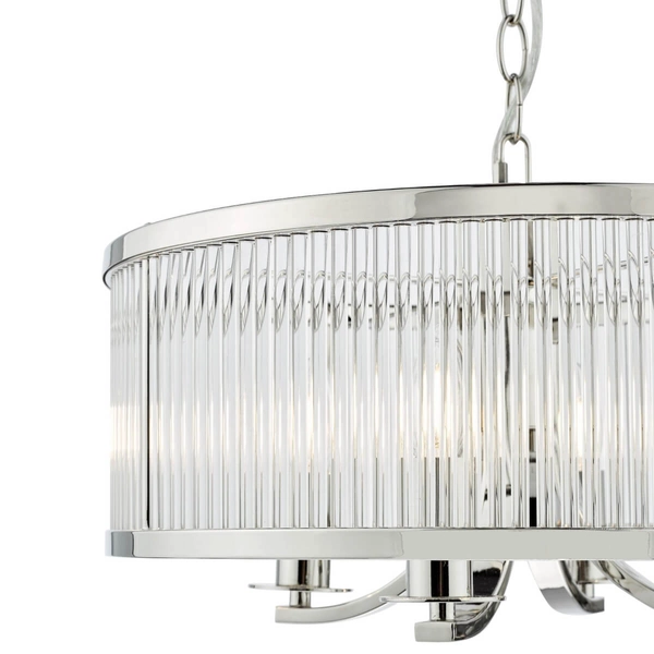 Regulowana wisząca lampa Eltham ELT0438-EH Dar Lighting crystals srebrna