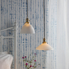 Ceramiczna lampa wisząca Hadano HAD0140-09 mosiądz biały