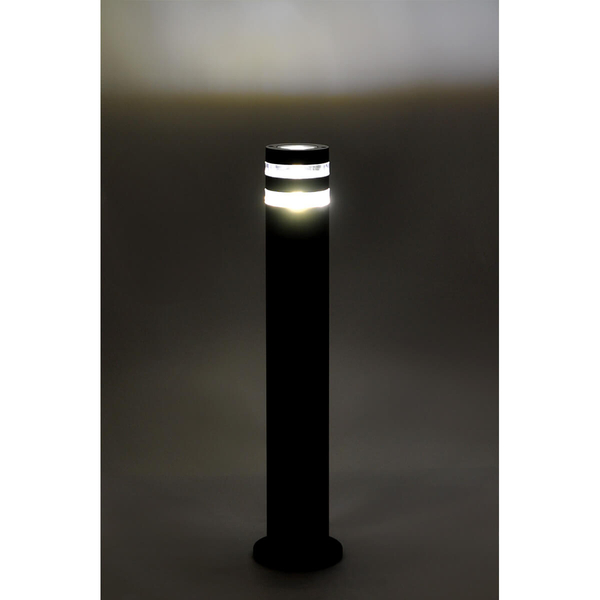 Lampa ogrodowa słupek Solin K-8206 Kaja IP44 tuba metalowy czarny