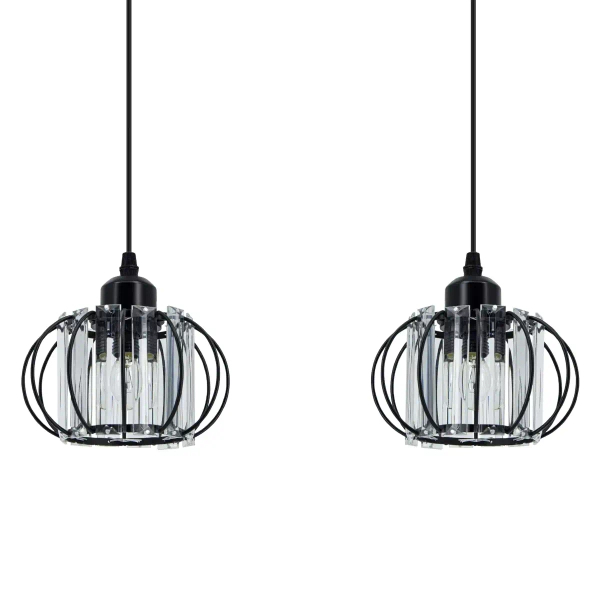 Kuchenna lampa wisząca 8221/2 BL druciaki nad stół czarne