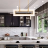 Lampa wisząca prostokątna Inizio QN-INIZIO-LP-S-BG LED 46W 3000K złoty