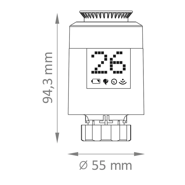 Głowica termostatyczna Zigbee 317469 Smart Wifi Tuya biała