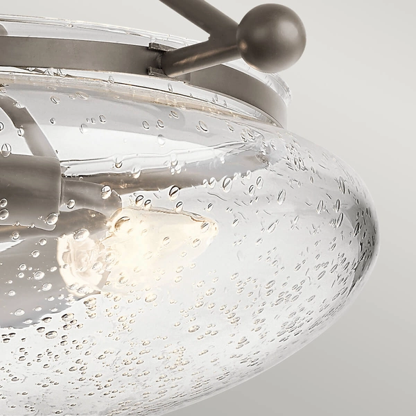 Półplafon szklany Belle QN-BELLE-SF-OZ Quintiesse do salonu stary brąz