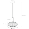 LAMPA wisząca MALOTO 45386/30/33 Lucide loftowa OPRAWA szklany zwis zielony mosiądz