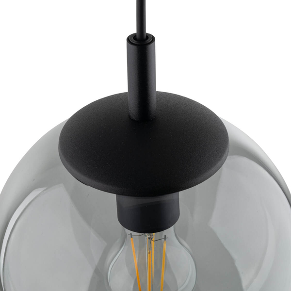 Wisząca lampa do kuchni Esme 5378 bańka ball zwis grafitowa czarna