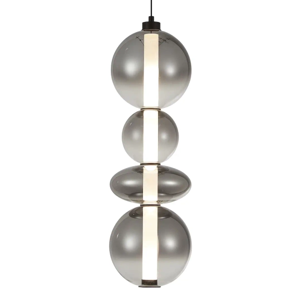 Wisząca lampa nad stół DAPHNE ML0347 LED 36W 3000K przydymiona czarna