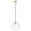 Wisząca LAMPA hygge ALUR S 10736109 Kaspa szklana OPRAWA kulisty ZWIS skandynawski kula ball złota przezroczysta