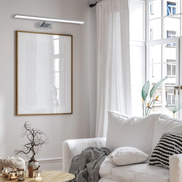 Kinkiet LAMPA ścienna SHINE ML029 Milagro metalowa OPRAWA LED 7W 4000K nad lustro do łazienki galeryjka IP44 chrom