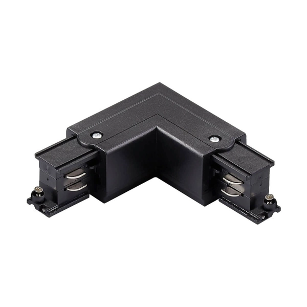 Łącznik kątowy L do szyn 3-fazowych lewy 327857 metalowy czarny
