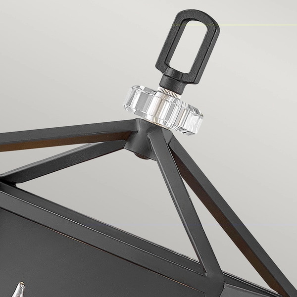 Kinkiet ścienny QN-STINSON2-BK lampion nikiel czarny