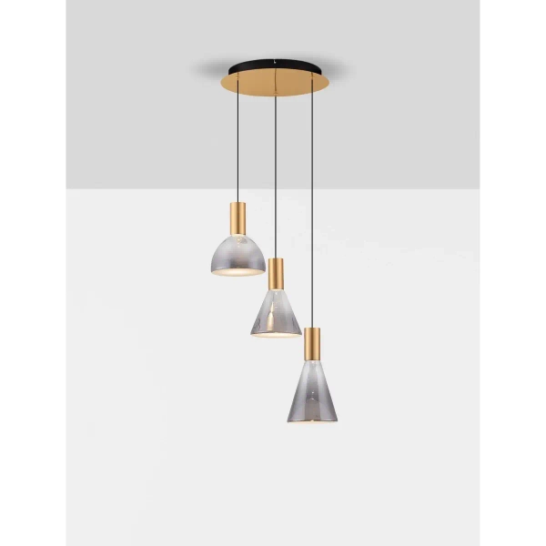 Potrójna lampa wisząca SARDUNO LE45138 LED 20W 3000K złota