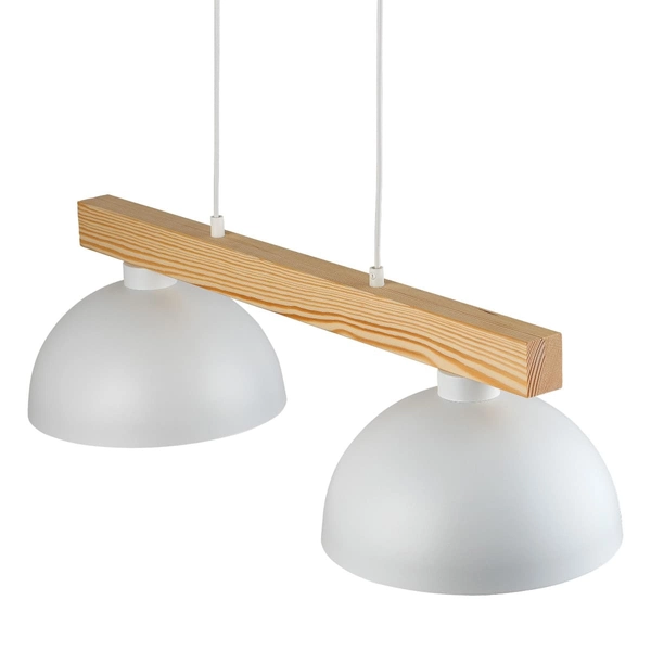 Podwójna lampa wisząca skandynawska Oslo 4713 TK Lighting drewniana biała